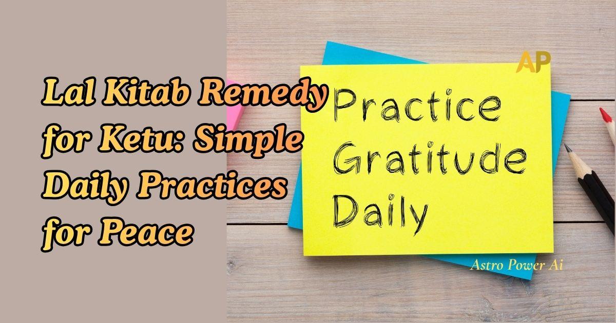 Lal Kitab Remedy for Ketu: Simple Daily Practices for Peace