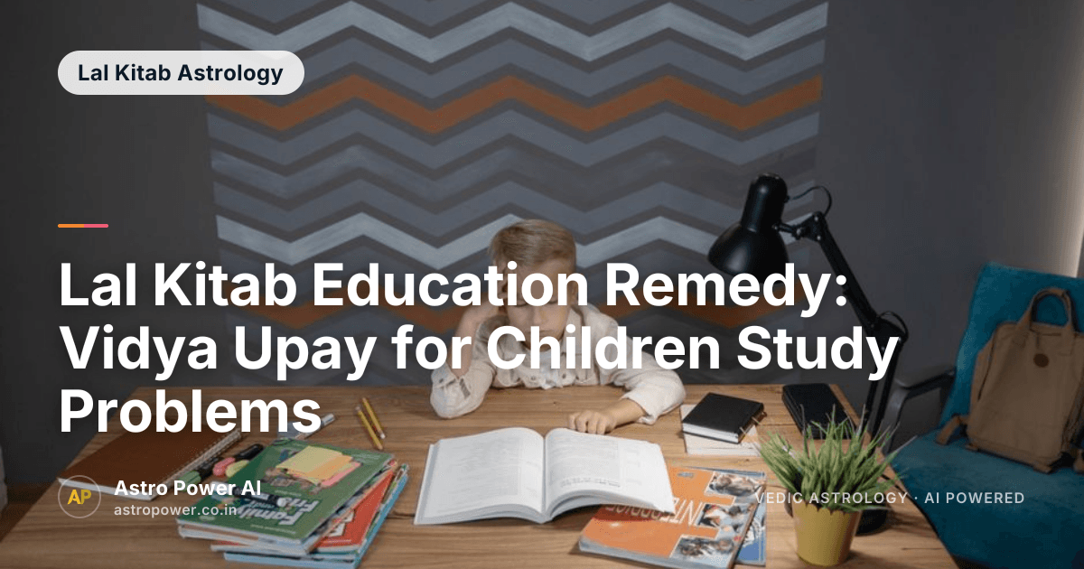 Lal Kitab Education Remedy: Vidya Upay for Children Study Problems