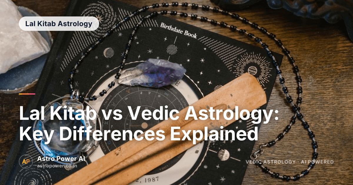 Lal Kitab vs Vedic Astrology: Key Differences Explained
