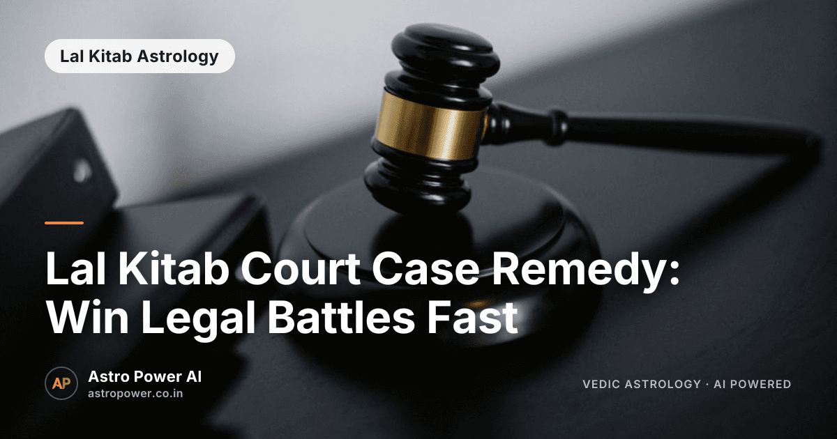 Lal Kitab Court Case Remedy: Win Legal Battles Fast