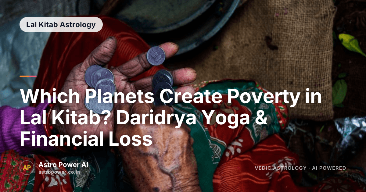 Which Planets Create Poverty in Lal Kitab? Daridrya Yoga & Financial Loss